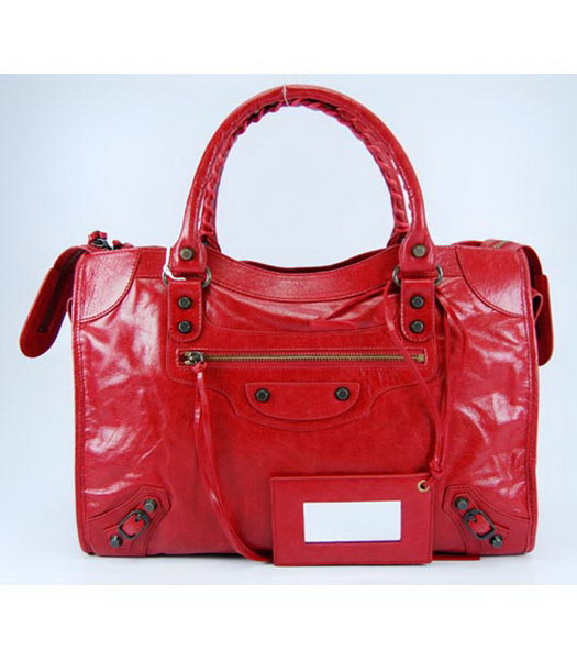 Balenciaga City Bag in pelle rossa